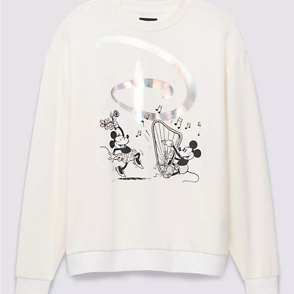 Disney X Vans Swan Song Oversized Long Sleeve Crew Sweatshirt-NWT-XL